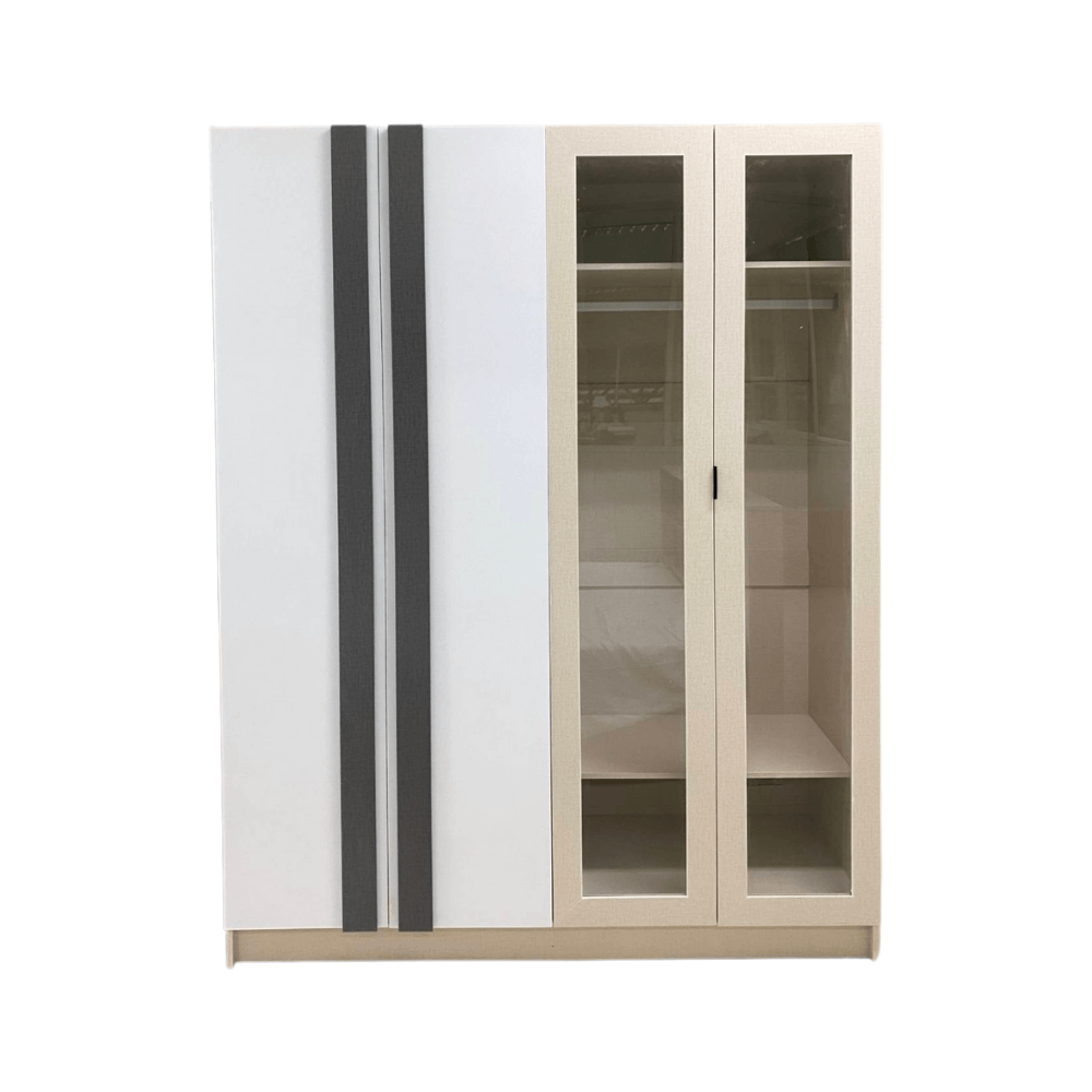 ชุดห้องนอน + ที่นอนสปริง 3.5 ฟุต WISDOM DESIGN FURNITURE รุ่น CITY PLUS เบจ/ซิลค์_5