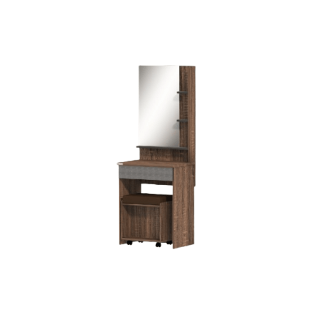 ชุดห้องนอน 5 ฟุต WISDOM DESIGN FURNITURE รุ่น BENNER สี วอลนัท/กราไฟท์_5