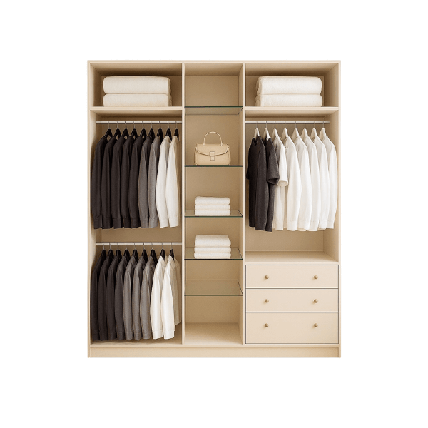 ชุดห้องนอน + ที่นอนสปริง 6 ฟุต WISDOM DESIGN FURNITURE รุ่น SYDNEY สีเบจ/เทา