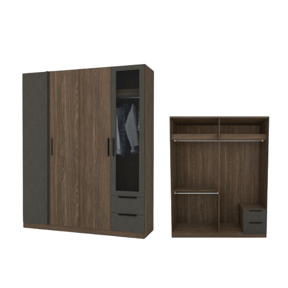 ชุดห้องนอน 6 ฟุต WISDOM DESIGN FURNITURE รุ่น VIDA2 สีมอคค่า/ซิลค์