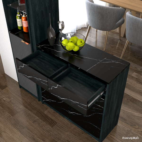 เคาน์เตอร์บาร์ WISDOM DESIGN FURNITURE GI-1 150 ซม. สีแอชเกรย์/บราวน์มาร์เบิ้ล_6