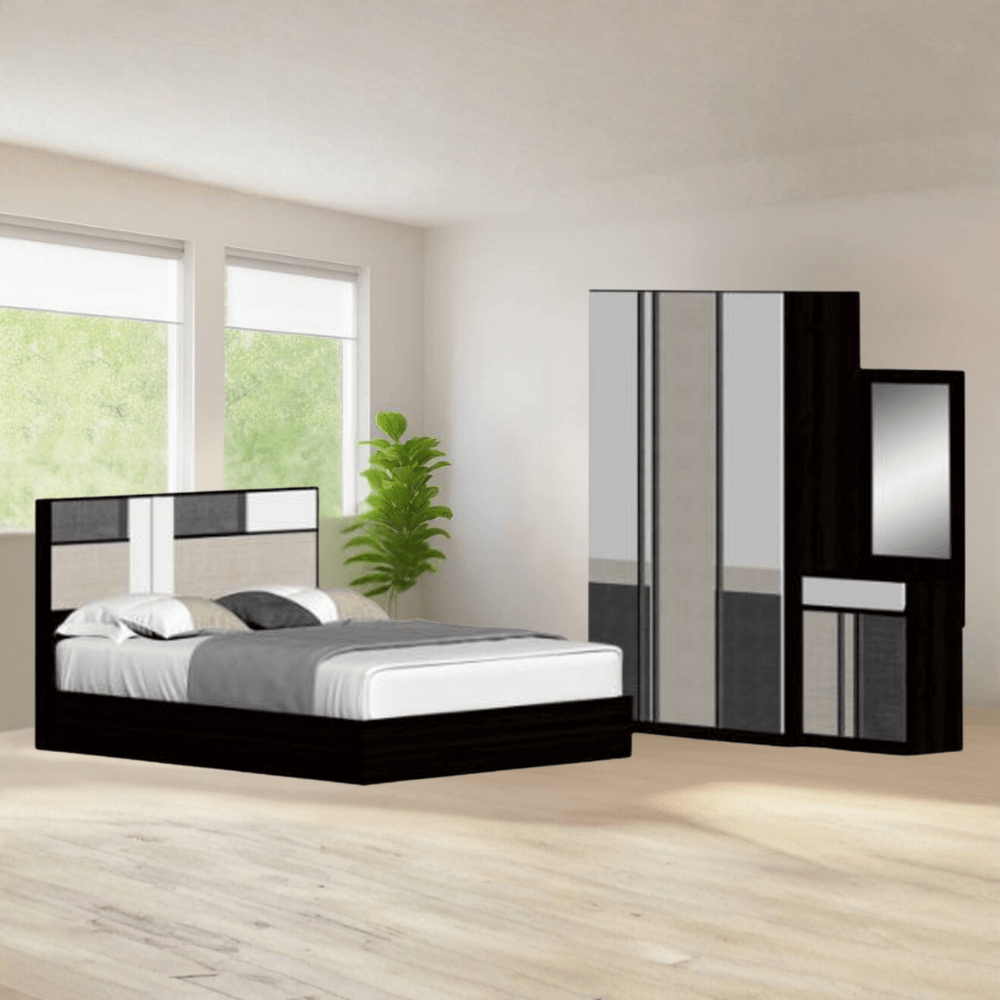 ชุดห้องนอน + ที่นอนสปริง 6 ฟุต WISDOM DESIGN FURNITURE รุ่น TOMMY สีโอ๊ค/เบจ_7