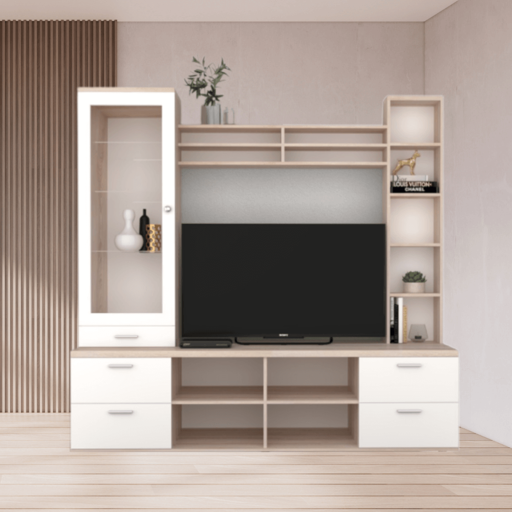 ตู้วางทีวี WISDOM DESIGN FURNITURE รุ่น HT-006 180 ซม. สีโซลิค/ขาว