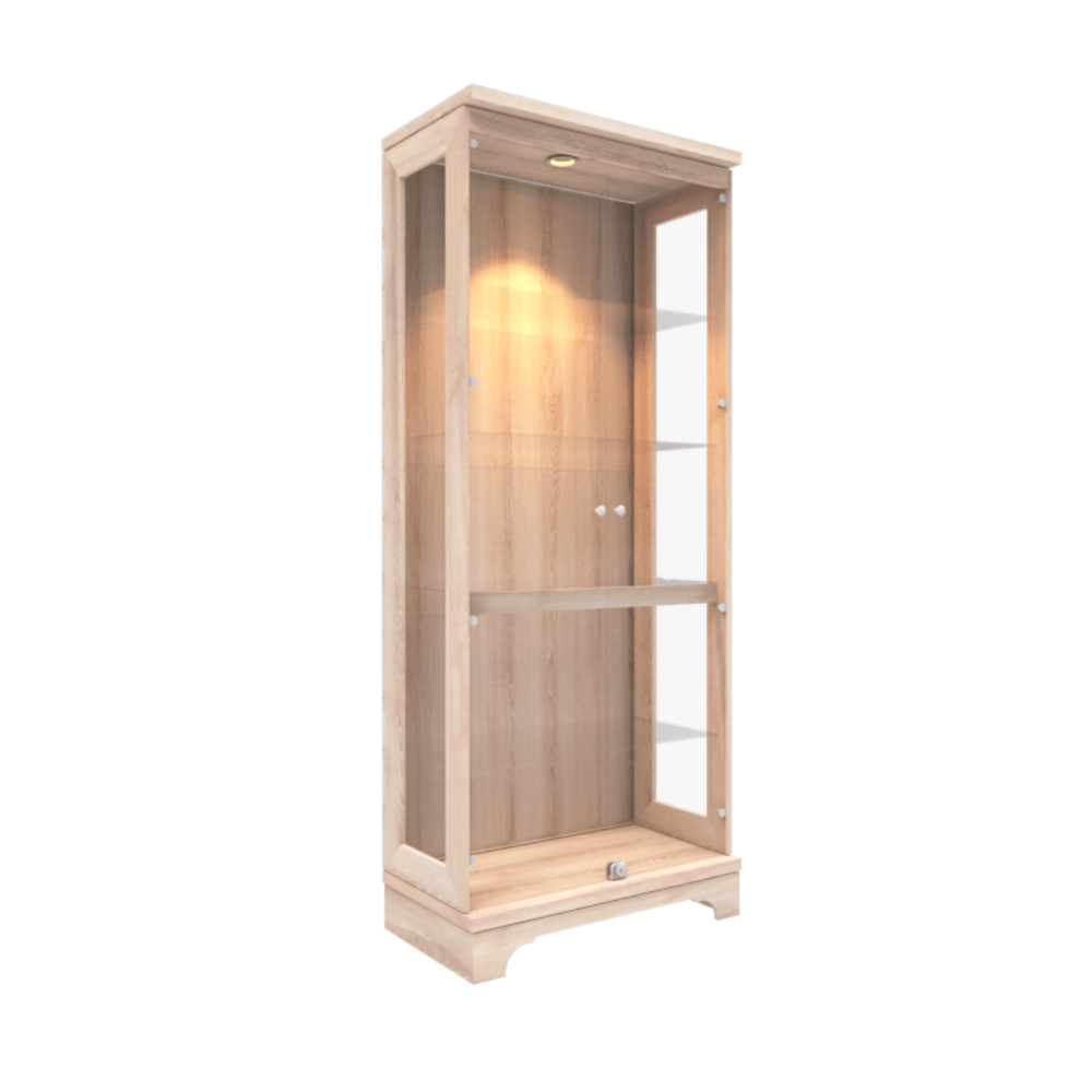 ตู้โชว์กระจก WISDOM DESIGN FURNITURE รุ่น CB-012 80 ซม. สีโซลิค