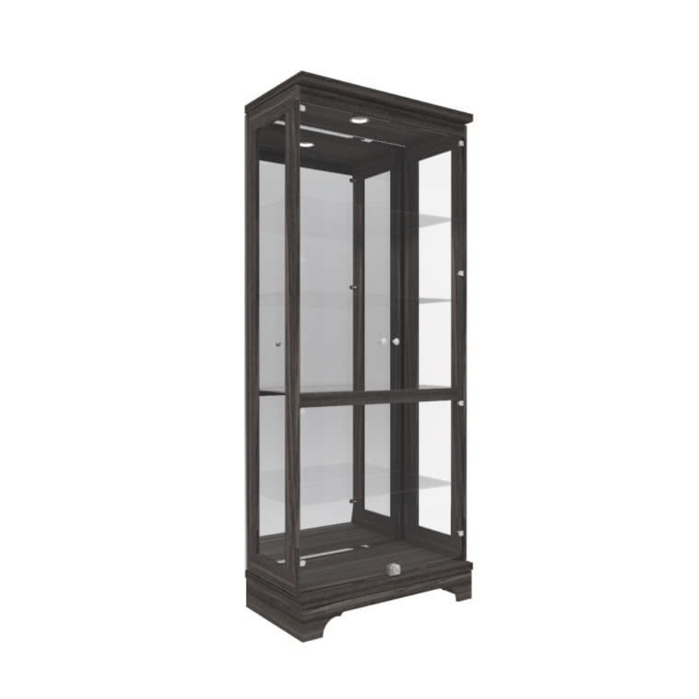 ตู้โชว์กระจก WISDOM DESIGN FURNITURE รุ่น CB-012G 80 ซม. สีไลท์เวงเก้