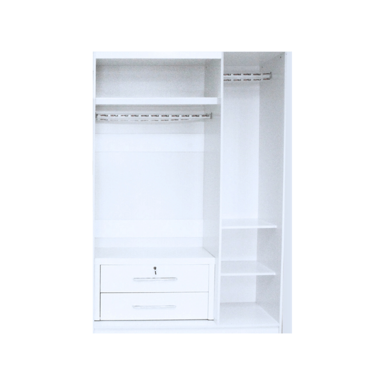 ตู้เสื้อผ้า 3 บานเปิด WISDOM DESIGN FURNITURE รุ่น MILANO135 135 ซม. สีขาว
