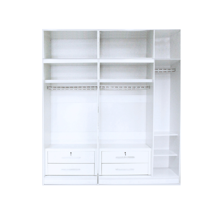 ตู้เสื้อผ้า 5 บานเปิด WISDOM DESIGN FURNITURE 225 ซม. สีขาว