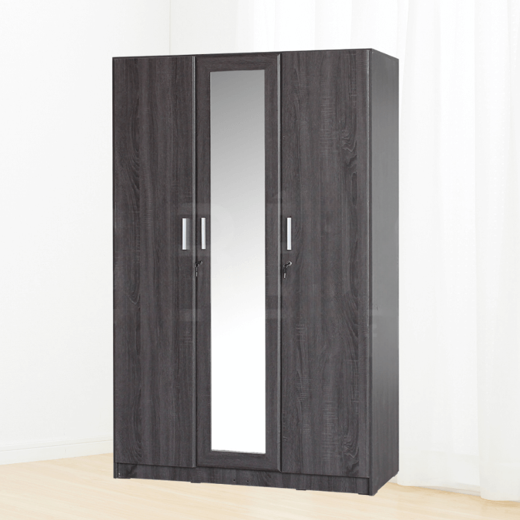 ตู้เสื้อผ้า 3 บานเปิด WISDOM DESIGN FURNITURE รุ่น WS1210 สีแอชบราวน์