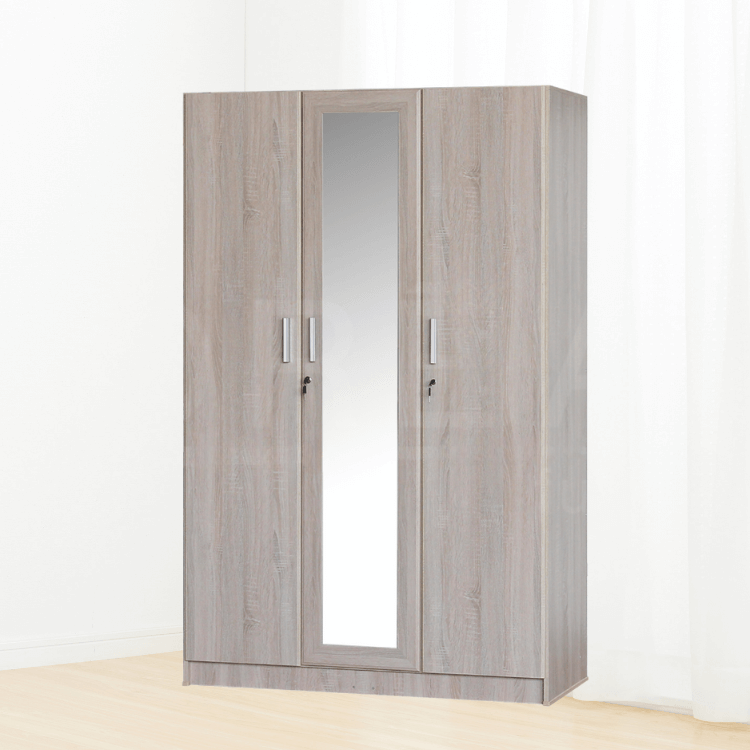 ตู้เสื้อผ้า 3 บานเปิด WISDOM DESIGN FURNITURE รุ่น WS1210 120 ซม. สีโซลิค_4