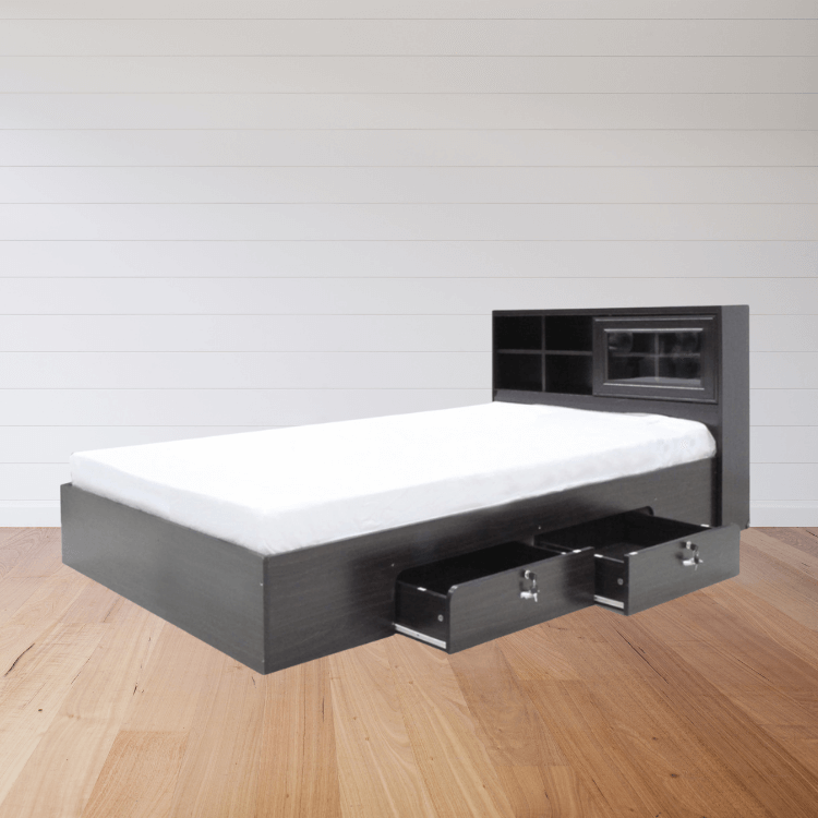 เตียง 3.5 ฟุต WISDOM DESIGN FURNITURE รุ่น DESIGN-D สีโอ๊ค
