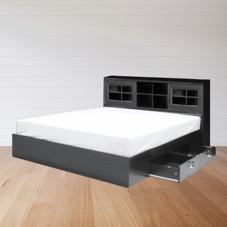 เตียง 6 ฟุต WISDOM DESIGN FURNITURE รุ่น DESIGN-D สีโอ๊ค