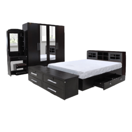 ชุดห้องนอน 6 ฟุต WISDOM DESIGN FURNITURE รุ่น NAKED1 สี โอ๊ค_0