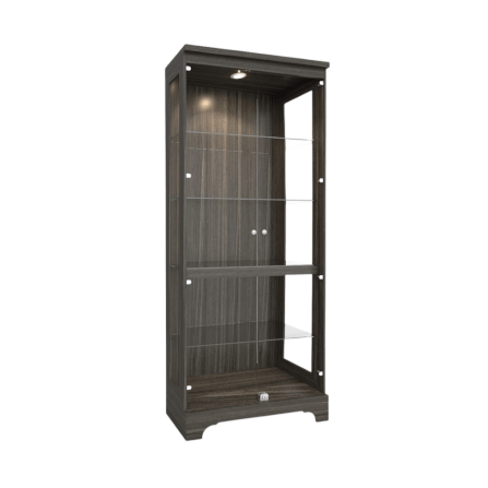 ตู้โชว์กระจก WISDOM DESIGN FURNITURE รุ่น CB-012 80 ซม. สีไลท์เวงเก้_0
