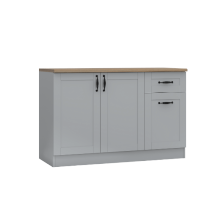 ตู้ตั้งพื้น ท็อปเรียบ WISDOM DESIGN FURNITURE KT-121C 120 ซม. สีฟ็อก/โรม่า