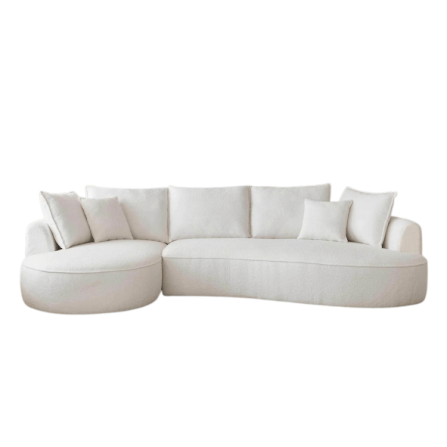 โซฟา 3 ที่นั่ง WISDOM DESIGN FURNITURE รุ่น ANGLE 300 ซม. ผ้าขนแกะ สีขาว_0