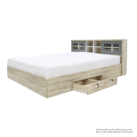 เตียง 6 ฟุต WISDOM DESIGN FURNITURE รุ่น DESIGN-D สีโซลิค_0