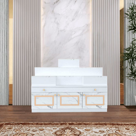 โต๊ะหมู่บูชา WISDOM DESIGN FURNITURE รุ่น GO-04 ขนาด 120 ซม. สีขาว/มาร์เบิ้ล_1