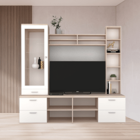 ตู้วางทีวี WISDOM DESIGN FURNITURE รุ่น HT-006 180 ซม. สีโซลิค/ขาว_1
