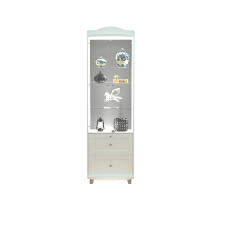 ตู้โชว์กระจก WISDOM DESIGN FURNITURE รุ่น CB-004 60 ซม. สีขาว_1