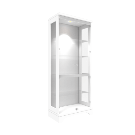 ตู้โชว์กระจก WISDOM DESIGN FURNITURE รุ่น CB-012 80 ซม. สีขาว_1