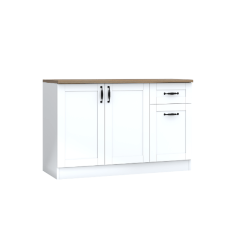 ตู้ตั้งพื้น ท็อปเรียบ WISDOM DESIGN FURNITURE KT-121C 120 ซม. สีขาว/โรม่า_1