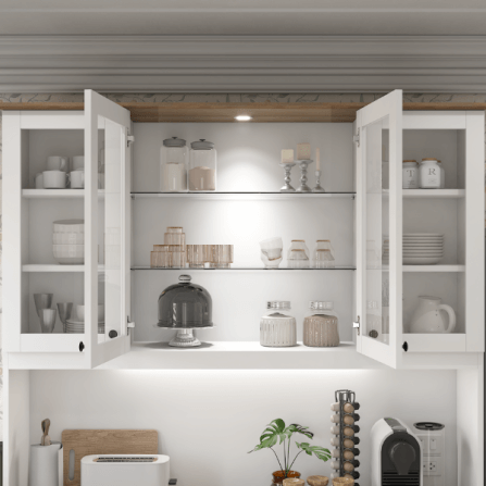 ครัวไม้สำเร็จ ตู้ตั้งพื้นท็อปเรียบ WISDOM DESIGN FURNITURE KT-161 160 ซม. สีขาว/โรม่า_1