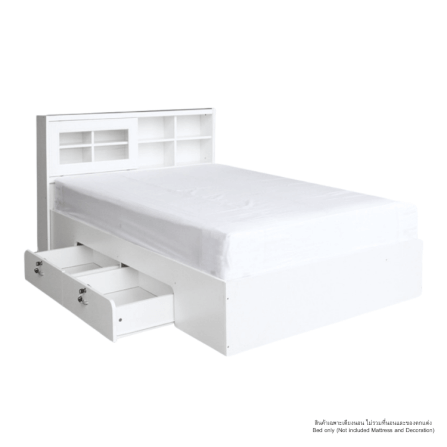 เตียง 3.5 ฟุต WISDOM DESIGN FURNITURE รุ่น DESIGN-D สีขาว_1