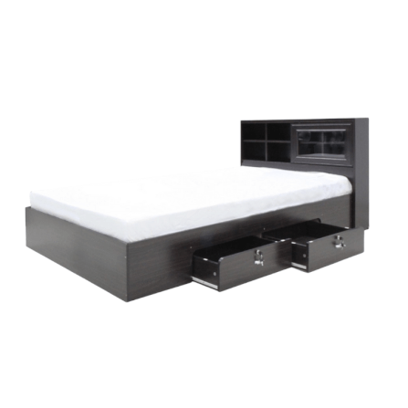 เตียง + ที่นอน PVC 3.5 ฟุต WISDOM DESIGN FURNITURE รุ่น DESIGN-D สีโอ๊ค_1