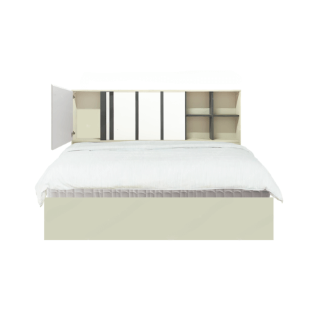 ชุดห้องนอน + ที่นอน 5 ฟุต WISDOM DESIGN FURNITURE รุ่น CITY PLUS เบจ/ซิลค์_2