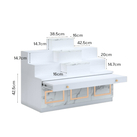 โต๊ะหมู่บูชา WISDOM DESIGN FURNITURE รุ่น GO-04 ขนาด 120 ซม. สีขาว/มาร์เบิ้ล_2