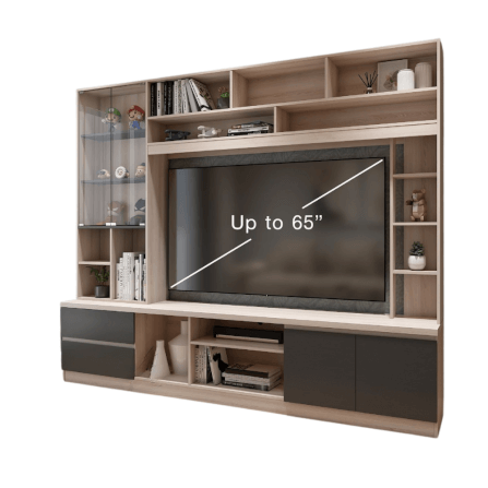 ตู้วางทีวี WISDOM DESIGN FURNITURE รุ่น HT-243B 240 ซม. สีโซลิค/กราไฟท์_2