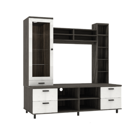 ตู้วางทีวี WISDOM DESIGN FURNITURE รุ่น HT-006 180 ซม. สีไลท์เวงเก้/แฟบริค_2