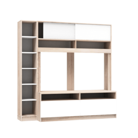 ตู้วางทีวี WISDOM DESIGN FURNITURE รุ่น HT-1501 150 ซม. สีโซลิค/ขาว_2