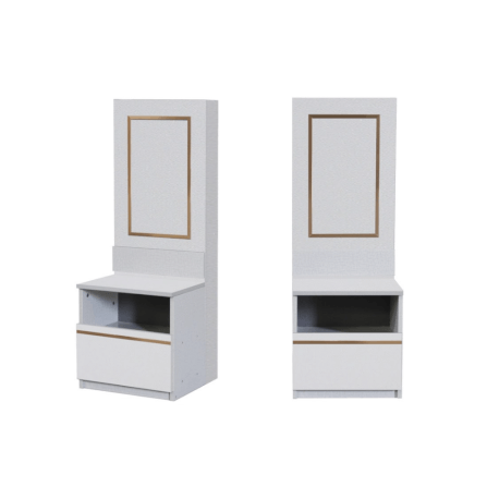 ชุดห้องนอน + ที่นอนสปริง 6 ฟุต WISDOM DESIGN FURNITURE รุ่น BRAELYN 6 (กระจก) สีไลท์ยีนส์/ขาว_2