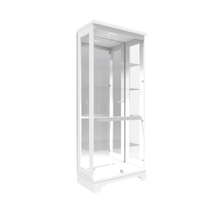 ตู้โชว์กระจก WISDOM DESIGN FURNITURE รุ่น CB-012G 80 ซม. สีขาว_2