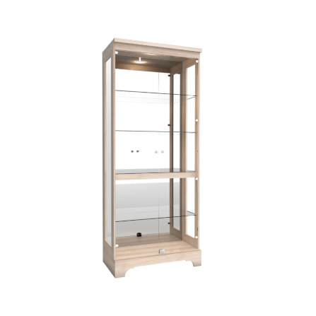 ตู้โชว์กระจก WISDOM DESIGN FURNITURE รุ่น CB-012G 80 ซม. สีโซลิค_2