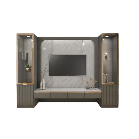 ตู้วางทีวี WISDOM DESIGN FURNITURE รุ่น LANA 300 ซม. สียีนส์กราไฟท์/ไวท์มาร์เบิ้ล_2