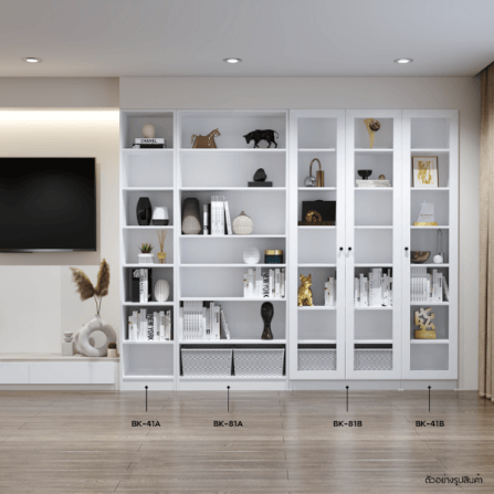 ชั้นวางของทึบ 7 ชั้น WISDOM DESIGN FURNITURE รุ่น BK-81A 80 ซม. สีขาว_2