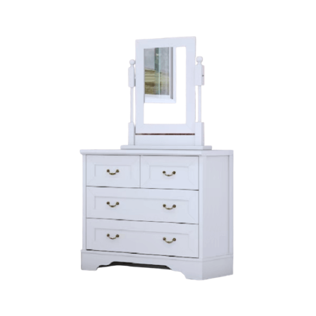 ชุดห้องนอน + ที่นอน PVC 6 ฟุต WISDOM DESIGN FURNITURE รุ่น JASMINE สีขาว_3