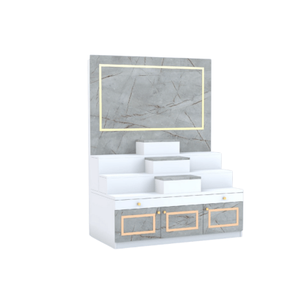 โต๊ะหมู่บูชา WISDOM DESIGN FURNITURE รุ่น GO-01 ขนาด 120 ซม. สีขาว/ไลท์มาร์เบิ้ล_3