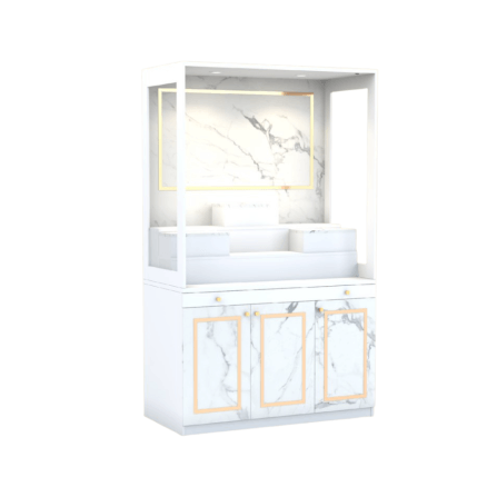 ตู้พระ WISDOM DESIGN FURNITURE รุ่น GO-02 ขนาด 120 ซม. สีขาว/มาร์เบิ้ล_3