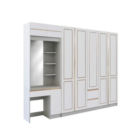 ชุดห้องนอน + ที่นอนสปริง 6 ฟุต WISDOM DESIGN FURNITURE รุ่น BRAELYN 5 สีไลท์ยีนส์/ขาว_3