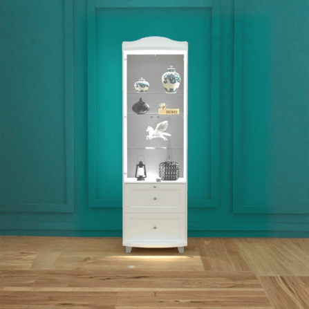 ตู้โชว์กระจก WISDOM DESIGN FURNITURE รุ่น CB-004 60 ซม. สีขาว_3