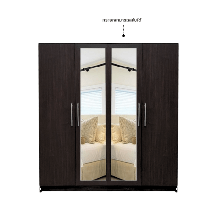 ชุดห้องนอน 6 ฟุต WISDOM DESIGN FURNITURE รุ่น NAKED1 สี โอ๊ค_4