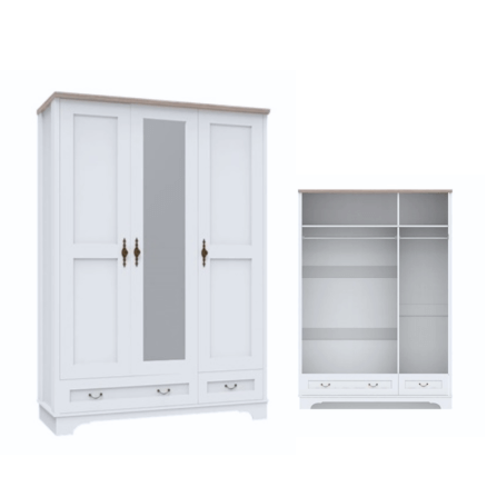 ชุดห้องนอน + ที่นอน PVC 6 ฟุต WISDOM DESIGN FURNITURE รุ่น JASMINE สีขาว_4