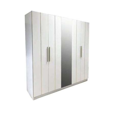 ชุดห้องนอน + ที่นอนสปริง 6 ฟุต WISDOM DESIGN FURNITURE รุ่น WHITE GOLD สีขาว_4