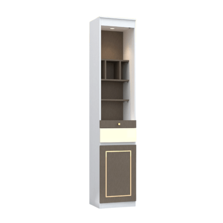 ตู้พระ WISDOM DESIGN FURNITURE รุ่น GO-05 ขนาด 40 ซม. สีขาว/ฟอสซิลค์/โกลด์_4