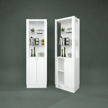 ตู้โชว์กระจก WISDOM DESIGN FURNITURE รุ่น CB-001 60 ซม. สีขาว_4