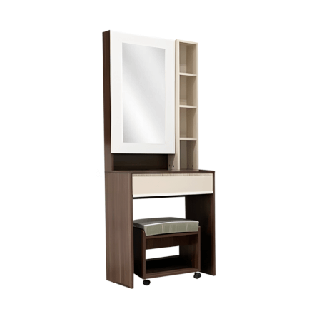 ชุดห้องนอน + ที่นอน 6 ฟุต WISDOM DESIGN FURNITURE รุ่น CITY วอลนัท_5