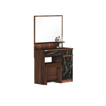 ชุดห้องนอน + ที่นอน 6 ฟุต WISDOM DESIGN FURNITURE รุ่น GALAXY สี วอลนัท/หิน_5